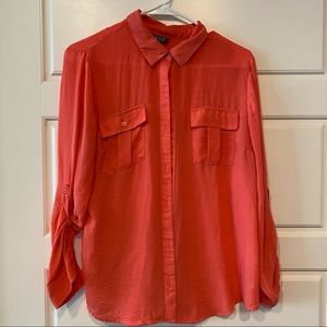 Ana Coral Button Up Blouse